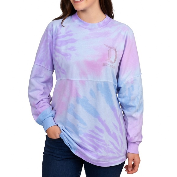 Disney Tops - Disneyland Resort Disney Spirit Pullover Top Tye Dye Casual  Long Sleeve XS